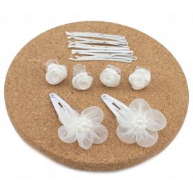 Zbirka lasnih okraskov za deklice, 16 kosov, beli
