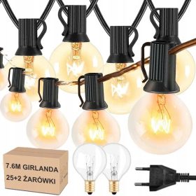 Girlanda svetlobna veriga z 25 žarnicami in dolžino 7,6 m