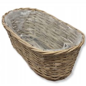 PLETENA BALKONSKA ŠKATLA ZA ROŽE IN ZELIŠČA 47 x 25 cm