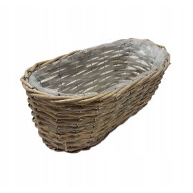 Pletena balkonska škatla za cvetje 36 x 15 cm