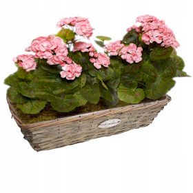 Pletena cvetlična balkonska škatla 52 x 24 cm