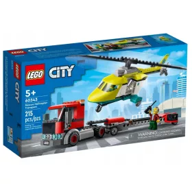 LEGO MESTO 60343 Vlečno vozilo TIR Helikopter Kocke 5+
