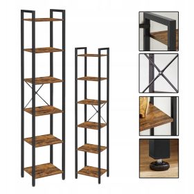   Regal za knjige VINTAGE z 6 policami, stojalo za pisarno 40 x 187,5 x 30 cm