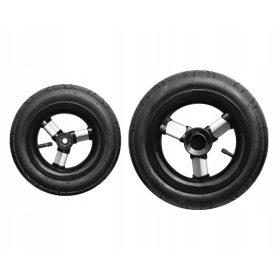 Komplet ALU platišč za voziček TAKO, gumenjak siva