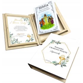   Biblia v leseni škatli s tiskom. Spominek prve svete obhajilo Darilo za posebne trenutke

Lesena škatla z tiskom na beli sprednji strani naredi podarjeno Biblijo ob priložnosti prve svete obhajila čud