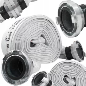   Gasilna cev za umazano vodo za greznice 3" (75 mm) s priključki, dolžina 30m