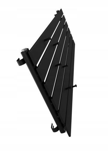 Okrasni ogrevalnik z obešalniki BELLO HOOK 140x45 MAT ČRNA