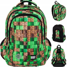 ST.PRAV VEČNIVOJNA ŠOLSKA TORBA Rjavi in bež odtenki 20 l