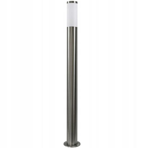 Lampa za vrt Polux LIVIA, srebrna, 100 cm, sodoben dizajn, visoka kakovost izdelave. Ta zunanja svetilka je opremljena z mlečnim kloszem iz trpežnega materiala in satenastim obročem. Uporablja žarilne