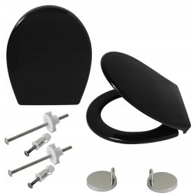 WC Deska Estiva 3 BLACK, Črn Polipropilen