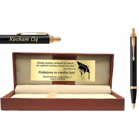   Pisalo Parker IM črna GT z BREZPLAČNIM VGRAJANJEM, usnje, darilo za mamo in očeta