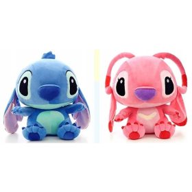   ZESTAW 2x STICH + ANGEL PRZYTULANKA PLUSZAK MEDVEDKA FIGURICA 25cm