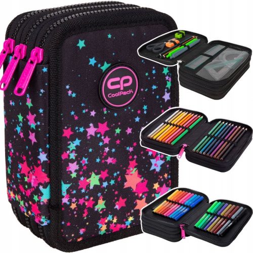 Pisarniška peresnica CoolPack Galaxy Jumper 3 s tremi predali in opremo za deklico