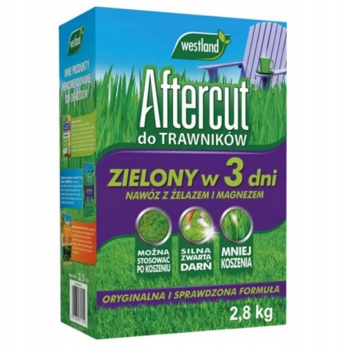 Aftercut Gnojilo za trate Zelene v 3 Dneh z Dodatkom Fe in Mg 2,8 kg Westland