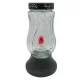 Optimized Name: SOLARNI LED GROBNI SVETILNIK S ČRNO STEKLOM IN TRPEŽNIM TULIPANOM 24 CM AMIKUS