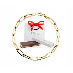 ZLATA MODERNA BRACELETKA ZA ANKIER 585 + DARILNI SET