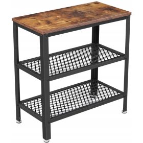    Songmics vasagle pravokotna klubska mizica 30 x 60 x 60 cm odtenki rjave