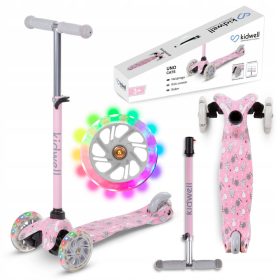   Hulajnoga za deklice Kidwell UNO CATS s trikolesi roza + mehanski zvonec Nickelodeon PAW PATROL Girls 55 mm