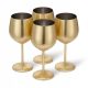  Kozarci za VINO Gold Steel, set 4 ZLATO DARILO