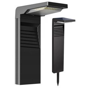   Pravokoten SuperLED vrtni stebriček, vgrajen LED vir, 57,3 cm, črn