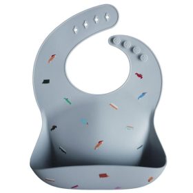   Silikonski oprsnik za otroke z retro avtomobili Mushie žepkom