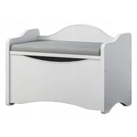   IGRAČKA ZA OTROKE KARTA ZA POSTELJNINO S POSODO IN PUFOM S SIVO SEDEŽIŠČE