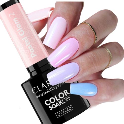 CLARESA PASTEL GLAM 2 HYBRID LAK ZA NOHTE HYBRID PASTEL MILK PINK