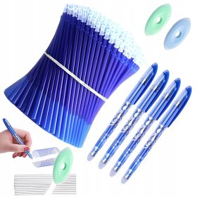   Izbrisljivi kemični svinčnik set 4 kosov + 100 polnil + radirka