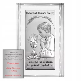  SREBRNA SLIKA DEČKA, SPOMINKI NA OBHAJILO