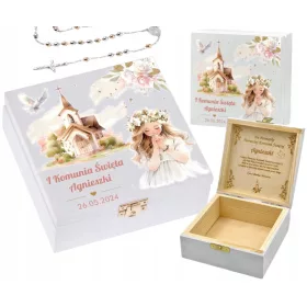  Obhajilo spominek, skrinjica, rožni venec, obhajilo