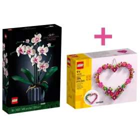 LEGO Ikone Orhideja + LEGO Okras Srček