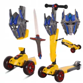   HULAJNOGA ZA OTROKE S SVETLEČIMI KOLESI IN MASKO TER MEČEM ZA POSEBNO DOŽIVETJE