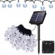 SOLARNA GIRLANDA Z VRTA 22M 200 LED ŽARNIC HLAJENO BELA ZA BALKONSKO TERASO