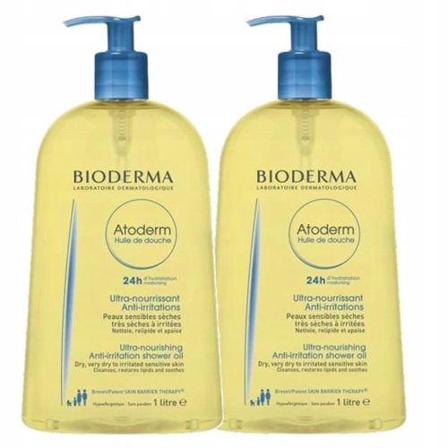2x BIODERMA Atoderm Olje za tuširanje dan in noč, 2000 ml