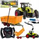 VELIKI ELEKTRIČNI RC TRAKTOR S PRIKOLICO 39 cm - Daljinsko vodenje, USB polnjenje