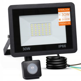   Naša nova LED svetilka s senzorjem gibanja je idealna rešitev za osvetlitev vašega zunanjega prostora. S svojimi 3800 lm moči in 30W porabe energije je odličen nadomestek za klasične 300W svetilke. S 