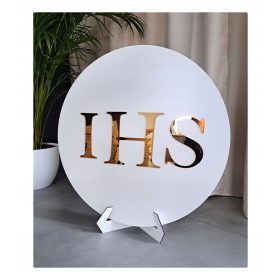 Tablica Sveto Obhajilo IHS s stojalom za sprejem 70 cm