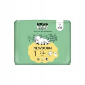   Moomin Baby ekološke plenice za novorojenčke Velikost 1 (2-5kg) 25 kosov