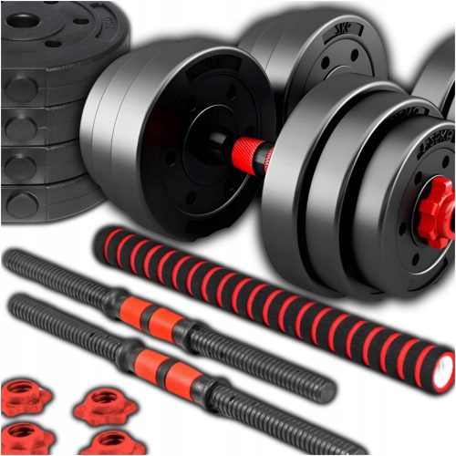 Nastavljive uteži za fitnes - Set 2x10 kg za celovit trening doma