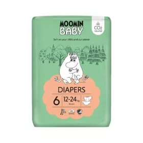 Moomin Baby Ekološke Plenice Velikost 6 (12-24kg) 34 kosov
