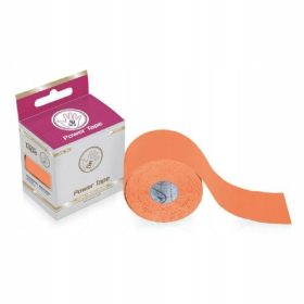 Bombažni kineziološki trak Power Premium 5cmx5m oranžen