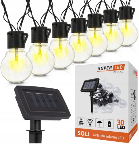 SuperLED vrtna girlanda Soli 770 cm solarna