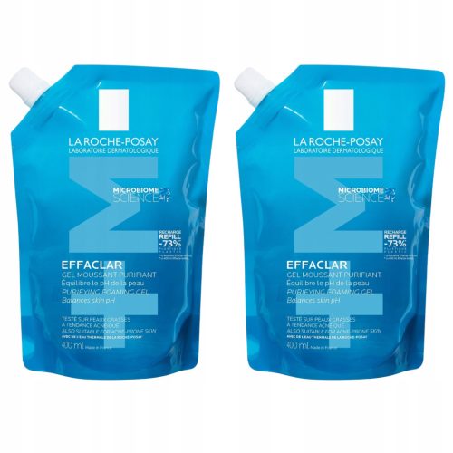 La Roche-Posay Effaclar: Gel za čiščenje mastne in občutljive kože, 2x400 ml