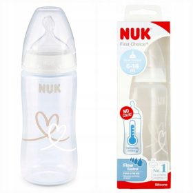   NUK Steklenička z indikatorjem temperature 300 ml 6-18m First Choice+ bela 10741103