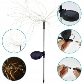    Vgradna solarna svetilka Forever Light, srebrna, 95 cm, 1 kos.