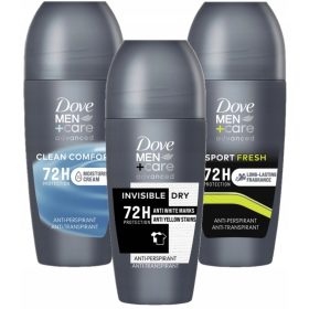 Dove Men + Care Antiperspirant v roll-onu 50 ml, trije vonji