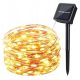 Solarna girlanda LED 100 diod 10M vrtne luči toplo bele