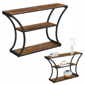   Konzolna polica VASAGLE vintage stil, 120 x 80 x 30 cm, rjave barve