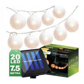 Lumiled solarna girlanda Risa 20 LED svetilk 7,59 m bela