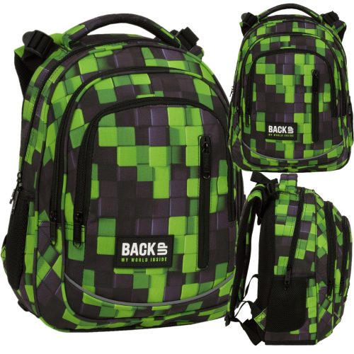PLEZALNI ŠOLSKI NAHRBTNIK ZA FANTKE BACKUP PIXELE BLOCKS COLLECTION 2024